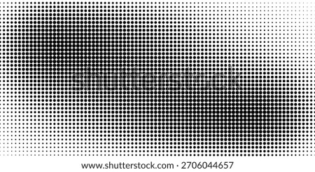 Dotted halftone gradient texture. Fading polka dot background. Repeated dots gradation pattern. Black vanishing comic pop art overlay backdrop.