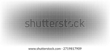 Dotted halftone gradient texture. Fading polka dot background. Repeated dots gradation pattern background. Black vanishing comic pop art overlay backdrop. modern