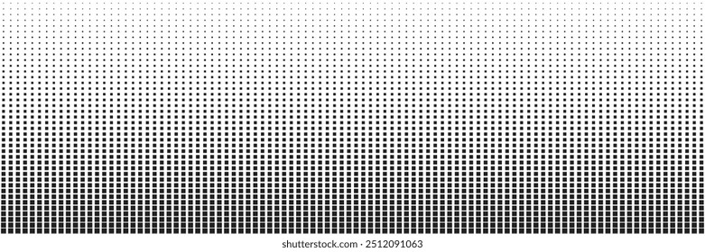 dotted halftone gradient texture. Vanishing polka dot background. Repeating dots gradation pattern background. Black