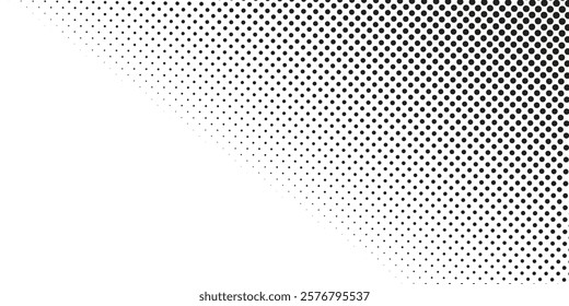 Dotted halftone gradient texture. Vanishing polka dot background. Repeating dots gradation pattern background simple art modern