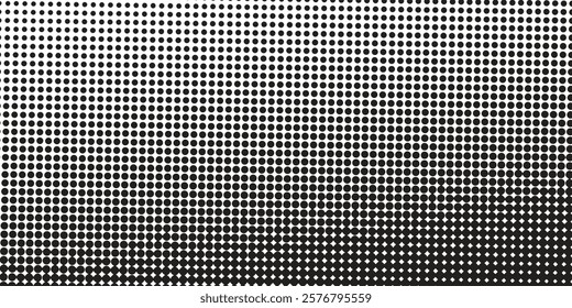 Dotted halftone gradient texture. Vanishing polka dot background. Repeating dots gradation pattern background simple art