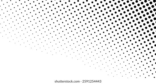 Dotted halftone gradient texture. Vanishing polka dot background. Repeating dots gradation pattern background abstract modern