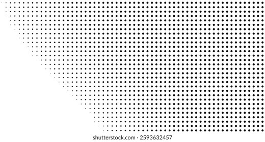 Dotted halftone gradient texture. Vanishing polka dot background. Repeating dots gradation pattern modern abstract