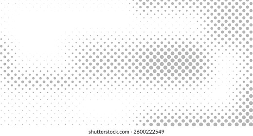 Dotted halftone gradient texture. Vanishing polka dot background. Repeating dots gradation pattern background. Black fading comic pop art overlay backdrop. Raster effect wallpaper. Vector halftone 