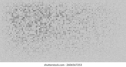 Dotted halftone gradient texture. Vanishing polka dot background. Repeating dots gradation pattern background. Black fading comic pop art overlay backdrop. Raster effect wallpaper. Vector halftone