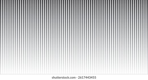 Dotted halftone gradient texture. Vanishing polka dot background. Repeating dots gradation pattern background. Black fading comic pop art overlay backdrop. Raster effect wallpaper. vector
