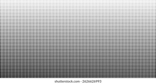Dotted halftone gradient texture. Vanishing polka dot background. Repeating dots abstract