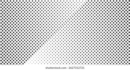 Dotted halftone gradient texture. Vanishing polka dot background. Repeating dots abstract modern design art