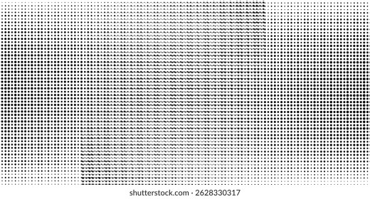 Dotted halftone gradient texture. Vanishing polka dot background. Repeating dots gradation pattern background. Black fading comic pop art overlay backdrop.