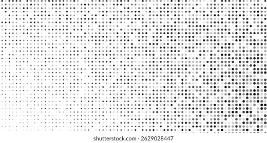 Dotted halftone gradient texture. Vanishing polka dot background. Repeating dots gradation pattern abstract simple modern