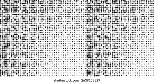 Dotted halftone gradient texture. Vanishing polka dot background. Repeating dots gradation pattern art design abstract