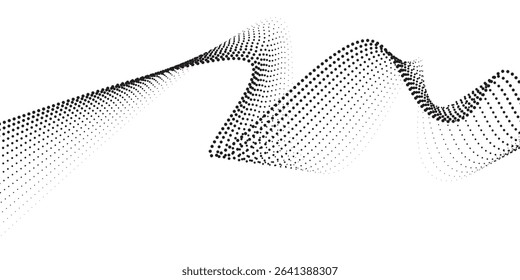 Dotted halftone gradient texture. Vanishing polka dot background. Repeating dots gradation pattern background. Black fading comic pop art overlay backdrop. Raster effect wallpaper