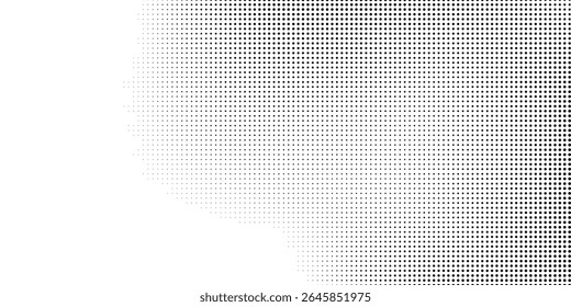 Die gepunktete Farbverlauf-Textur mit Halbton. Verschwindender Polka-Punkt-Hintergrund. Repetierpunkt modern