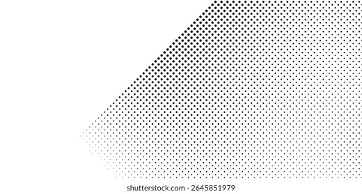 Die gepunktete Farbverlauf-Textur mit Halbton. Verschwindender Polka-Punkt-Hintergrund. Moderne Abstrakte mit wiederholtem Punkt
