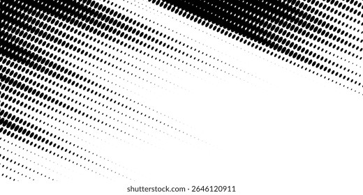 Dotted halftone gradient texture. Vanishing polka dot background. Repeating dots gradation pattern background. Black fading comic pop art overlay backdrop. vector eps10