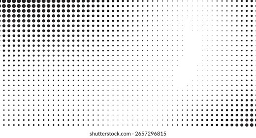 Dotted halftone gradient texture. Vanishing polka dot abstract modern