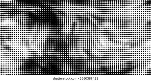 Textura de degradado semitono punteado. Fondo de lunares desapareciendo. Fondo de patrón de gradación de puntos repetitivos. Fondo de superposición de arte pop cómico de desvanecimiento negro. Vector	