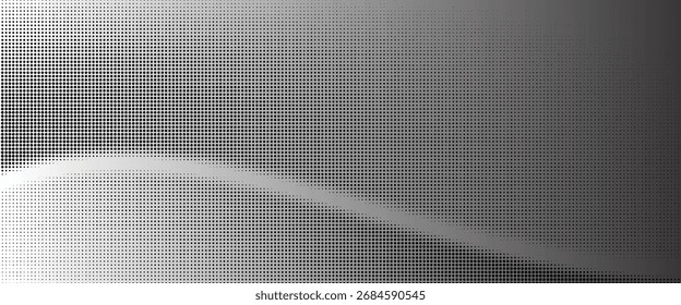 Textura de gradiente de meio-tom pontilhado. Plano de fundo de ponto de polca de fuga. Plano de fundo do padrão de gradação de pontos de repetição. 