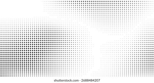 Gradientenstruktur mit gepunktetem Halbton. Verschwindende Polka Punkt Illustration Kunst abstract