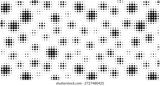 Gradientenstruktur mit gepunktetem Halbton. Verschwindender Polka-Punkt-Hintergrund. Wiederholte Punkte Abstufung Muster Hintergrund. Schwarze verblassende Comic-Pop-Art-Overlay-Hintergrund. Rastereffekt-Bildschirmhintergrund. Vektorhalbton