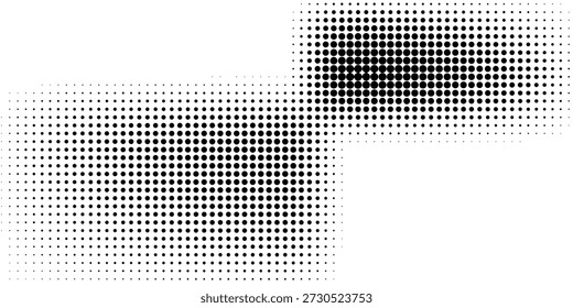 Textura de gradiente de meio-tom pontilhado. Plano de fundo de ponto de polca de fuga. Padrão de gradação de pontos de repetição background.eps 10
