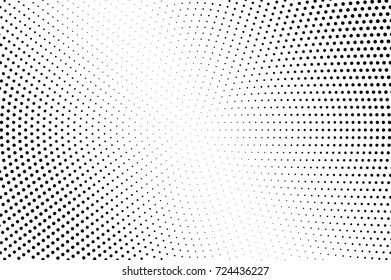 Dotted halftone gradient vector background. Black ink dots on white. Monochrome dotted pattern. Black and white halftone overlay. Vintage effect. Retro halftone texture. Faded dotted gradient
