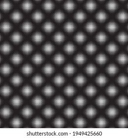 Dotted Halftone Seamless Vector Pattern or Texture. Stipple Dot Backgrounds with Circles