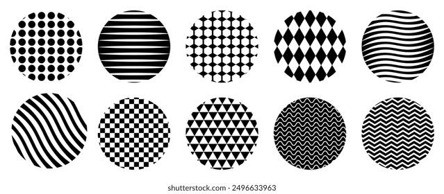 Esfera punteada de medio tono. Esferas 3D a rayas y cuadros con partículas de puntos, bolas esféricas abstractas. Textura de gradiente de semitono aislado logotipo de Vector globo Formas. Vector