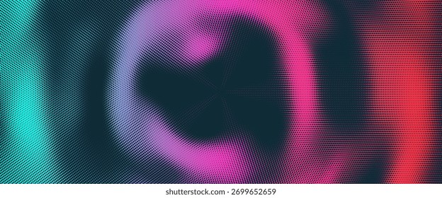 Dotted halftone texture background. Black and white pop art gradient overlay. Fading grunge gritty noise wallpaper. Weathered pixelated comic backdrop. Vector bitmap subtle vanishing surface retro