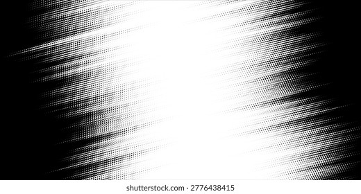 Dotted halftone texture background. Vanishing grunge gritty noise wallpaper. Monochrome pop art gradient overlay. Weathered pixelated raster comic backdrop. Vector bitmap fading subtle surface