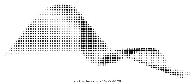The dotted halftone texture and sound wave lines evoke movement and rhythm, creating an abstract, dynamic pattern of visual and auditory harmony.