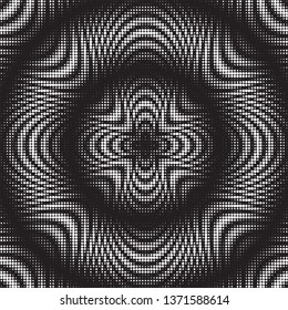 Dotted Halftone Vector Pattern or Texture. Stipple Dot Backgrounds with Black Circles