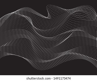 Dotted Halftone Vector Pattern or Texture. Stipple Dot Backgrounds with White Circles