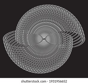 Patrón de color espiral vectorial de semitono con puntos o textura. Fondos de puntos rígidos con rectángulos