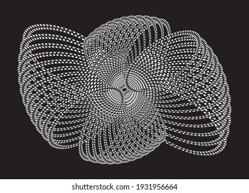 Patrón de color espiral vectorial de semitono con puntos o textura. Fondos de puntos rígidos con rectángulos