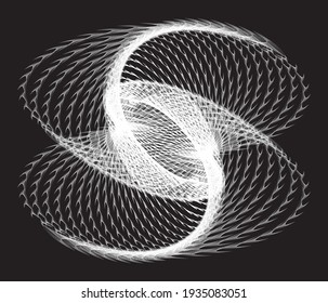 Patrón de color espiral vectorial de semitono con puntos o textura. Fondos de puntos rígidos con triángulos