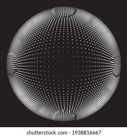 Dotted Halftone Vector Spiral Color Pattern or Texture. Stipple Dot Backgrounds with Stars