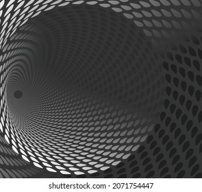 Patrón de color espiral vectorial de semitono con puntos o textura. Fondos de puntos rígidos con rectángulos