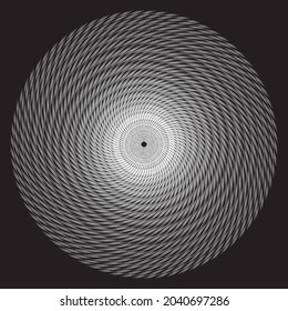 Dotted Halftone Vector Spiral Design Element. Abstract pattern
