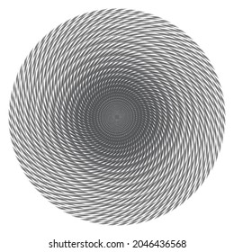 Dotted Halftone Vector Spiral Design Element. Abstract pattern