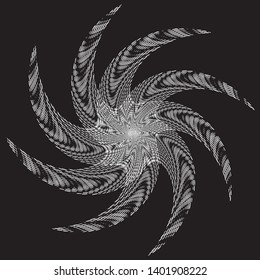 Dotted Halftone Vector Spiral Pattern or Texture. Stipple Dot Backgrounds