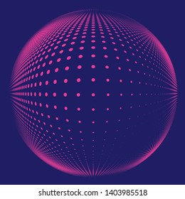 Dotted Halftone Vector Spiral Pattern or Texture. Stipple Dot Backgrounds with Black Circles