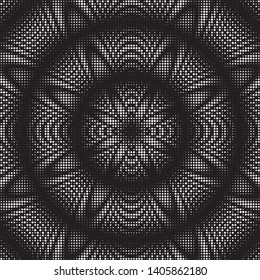 Dotted Halftone Vector Spiral Pattern or Texture. Stipple Dot Background