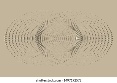 Dotted Halftone Vector Spiral Pattern or Texture. Stipple Dot Backgrounds with gra Circles