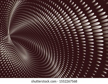 Dotted Halftone Vector Spiral Pattern or Texture. Stipple Dot Backgrounds withcolor ellipces