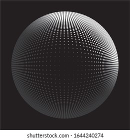 Dotted Halftone Vector Spiral Pattern or Texture. Vector illustration