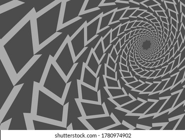 Dotted Halftone Vector Spiral Pattern or Texture. Stipple Dot Backgrounds with Rhombus
