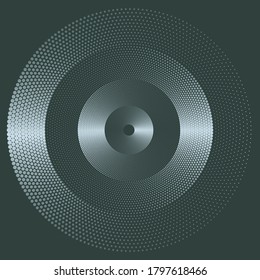 Dotted Halftone Vector Spiral Pattern or Texture. Stipple Dot Backgrounds with Circles