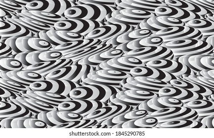 Dotted Halftone Vector Spiral Pattern or Texture. Dot Backgrounds with Spirals