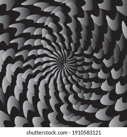 Dotted Halftone Vector Spiral Pattern or Texture. Stipple Dot Backgrounds with Ellipses